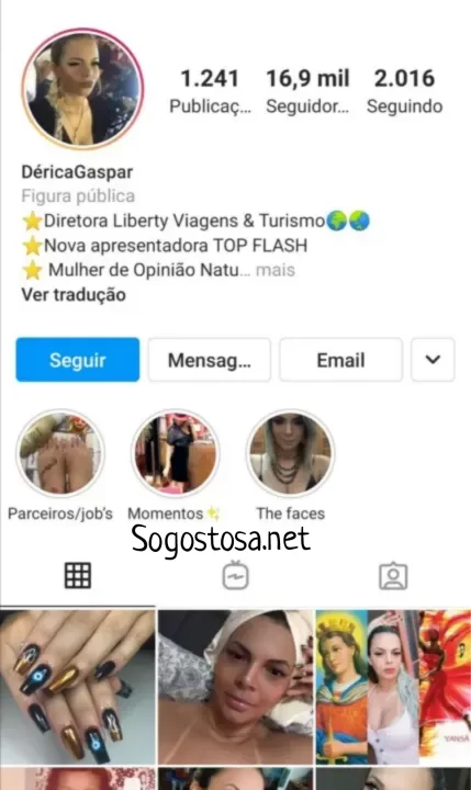 Instagram da putinha Derica Gaspar que caiu na net.
